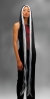 Wig Black 60 Inch White Stripe