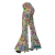Women's 70's Flower Bell Bottom Pants Adult L/XL