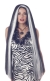 Wig 36 Inch Long Wht Streaked