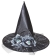 Witch Hat W/Flowers Eyes 17 In