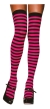 Stockings Thi Hi Striped Bk/Np