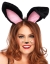 Bunny Ears Adult Plush Black