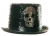 Reversible Silver Sequin Skull Top Hat - Adult
